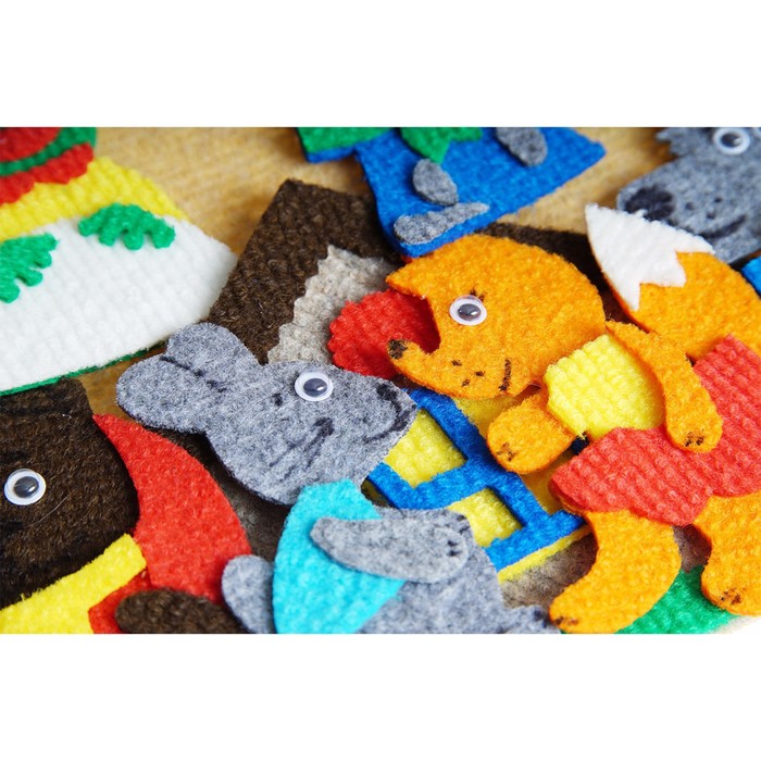 Мини-набор дидактический "Теремок" с игровым полем, 10 деталей