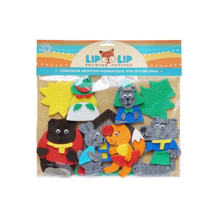 Мини-набор дидактический "Теремок" с игровым полем, 10 деталей