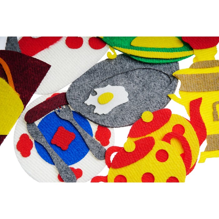 Набор дидактический "Посуда" с игровым полем, 10 деталей