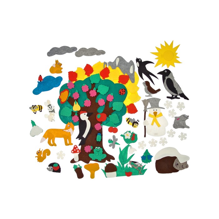 Набор дидактический "Четыре дерева", 76 деталей
