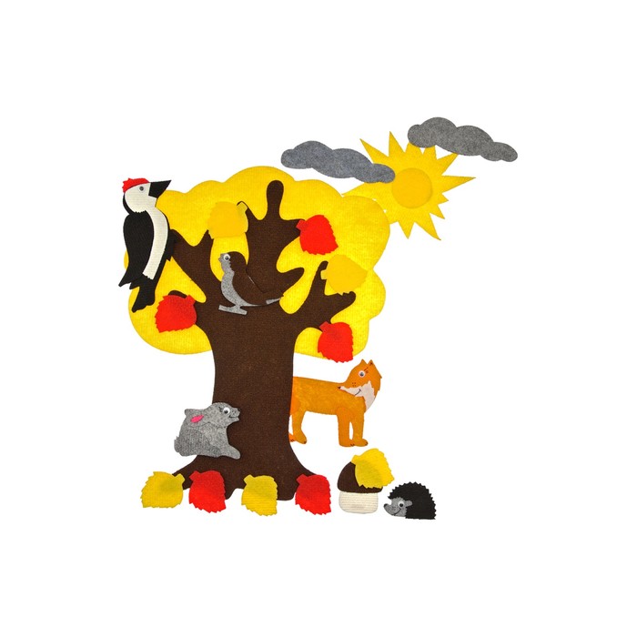 Набор дидактический "Четыре дерева", 76 деталей