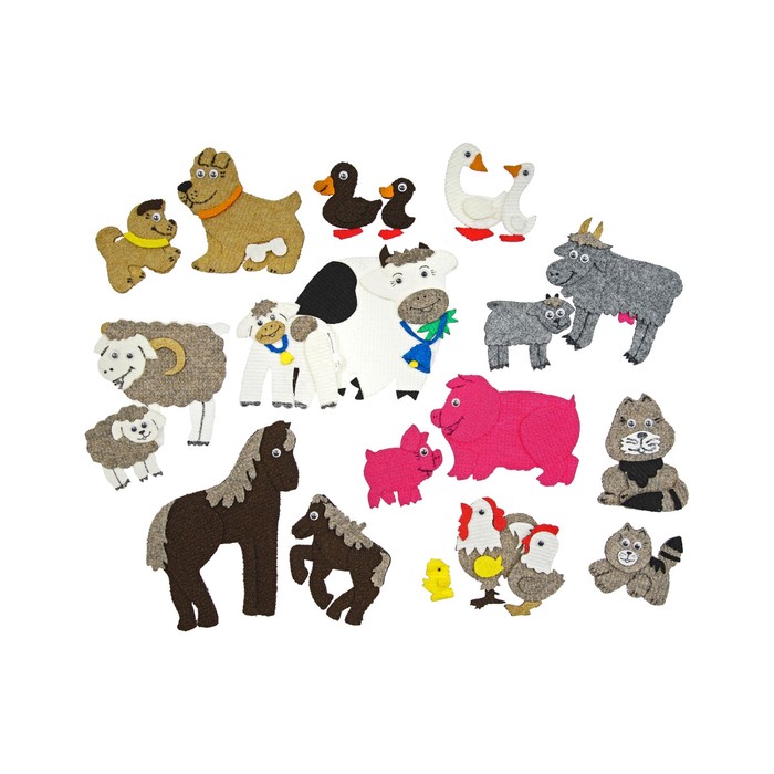 Набор дидактический "Домашние животные" с игровым полем, 20 деталей