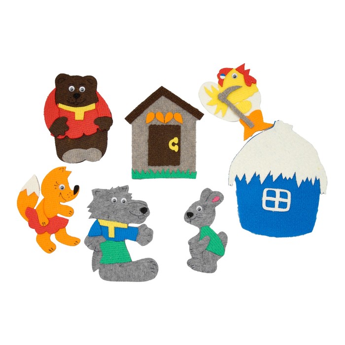 Набор дидактический "Заюшкина избушка", 8 деталей