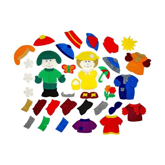 Набор дидактический "Одежда" с игровым полем, 26 деталей