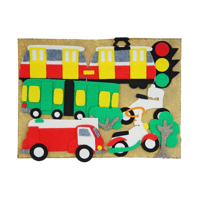 Набор дидактический "Улица" с игровым полем, 11 деталей