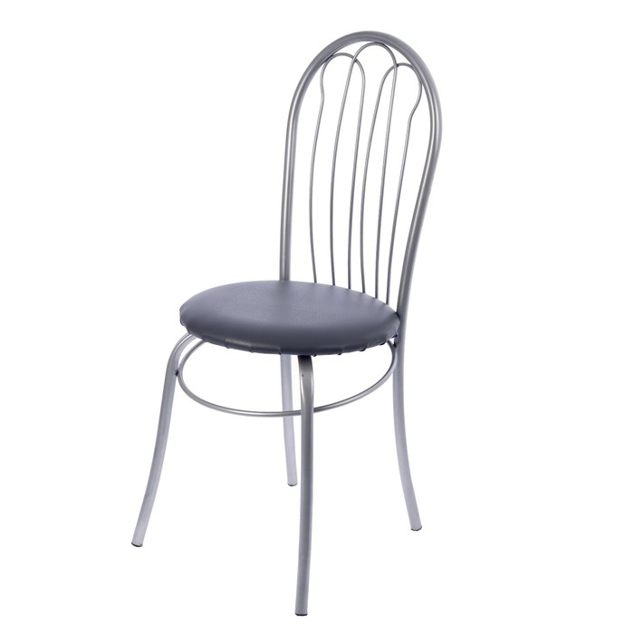 Стул "Тюльпан"  с хромовым покрытием ножек, цвет темно- серый