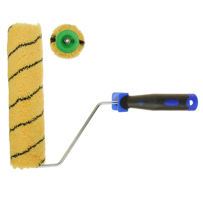 Валик TUNDRA comfort, полиакрил, 250 мм, ручка d=6 мм, D=42 мм, ворс 12 мм, двухкомп. ручка