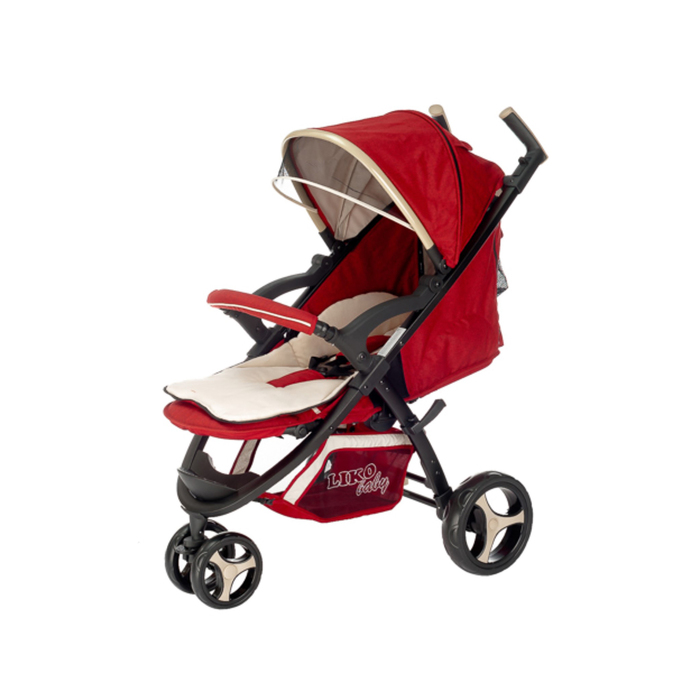 Коляска прогулочная Liko Baby BT-1218B, цвет кирпичный