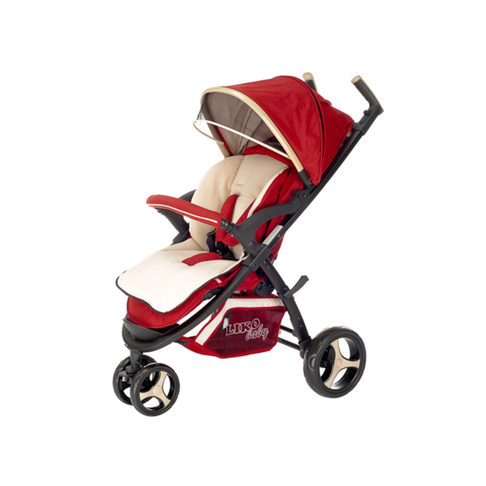 Коляска прогулочная Liko Baby BT-1218B, цвет кирпичный
