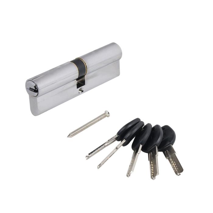 Цилиндровый механизм "АЛЛЮР" HD F100-5К BP(30x10x60), перфорированный ключ, цвет латунь