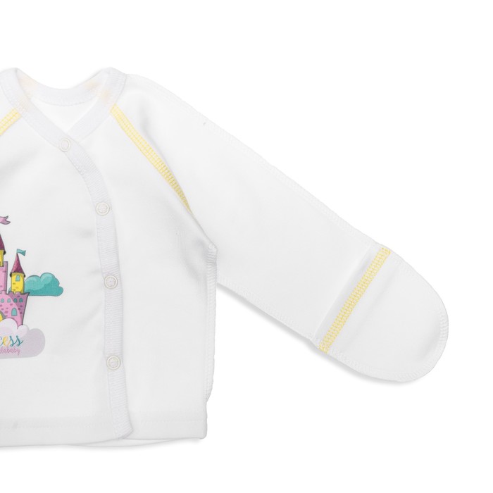 Распашонка для девочки "Замок", рост 68 см, цвет белый 111-050 _М