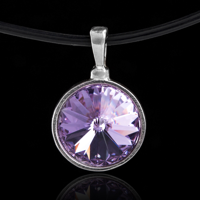 Кулон бижар "Увлечение", цвет сиреневый в серебре