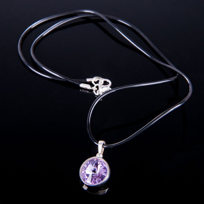 Кулон бижар "Увлечение", цвет сиреневый в серебре