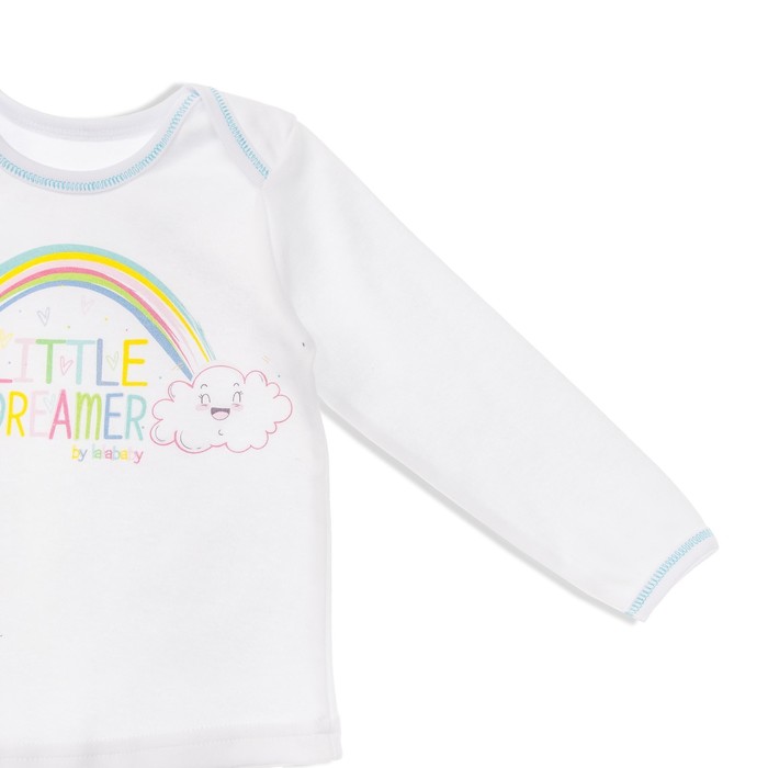 Пижама для девочки "Радуга", рост 86 см, цвет белый 811-075 _М