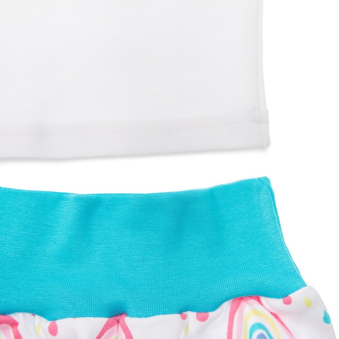 Пижама для девочки "Радуга", рост 86 см, цвет белый 811-075 _М