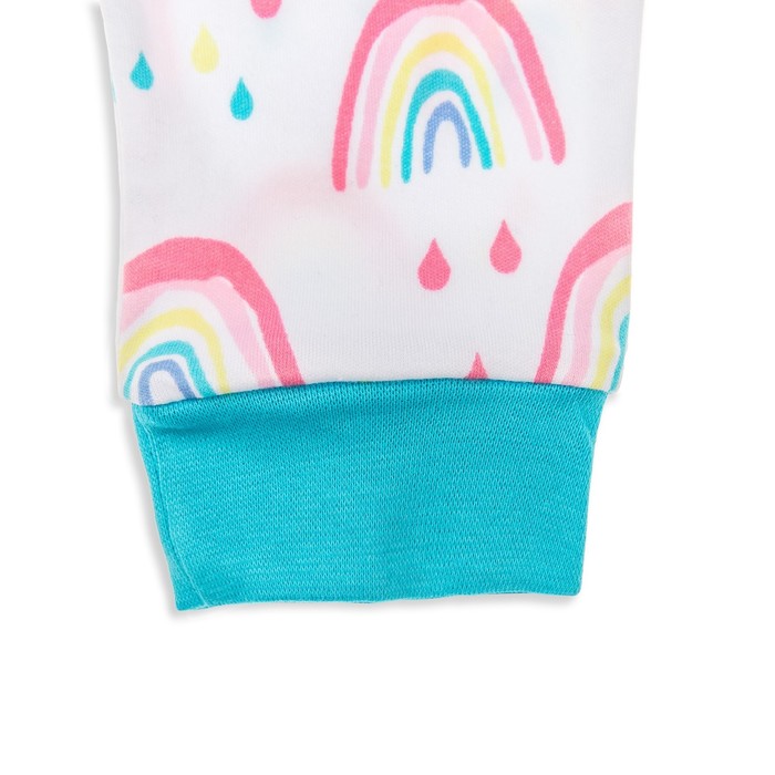 Пижама для девочки "Радуга", рост 86 см, цвет белый 811-075 _М