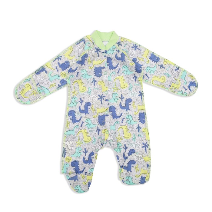 Комбинезон для мальчика "Дино", рост 74 см, цвет серый 321-074 _М