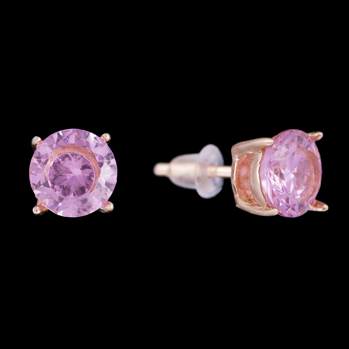 Серьги бижар "Жизель", цвет розовый в золоте