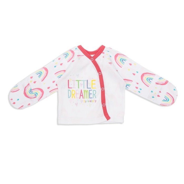 Распашонка для девочки "Радуга", рост 68 см, цвет белый 111-075 _М