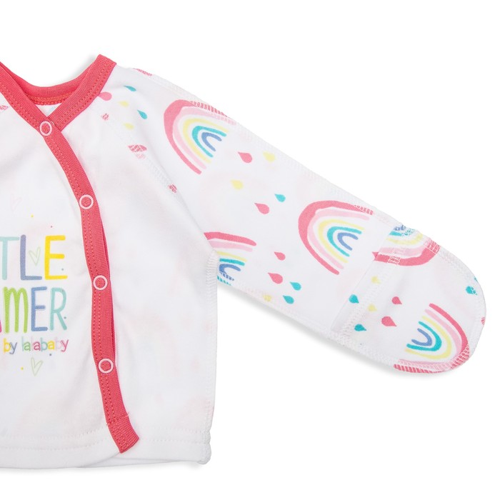 Распашонка для девочки "Радуга", рост 68 см, цвет белый 111-075 _М