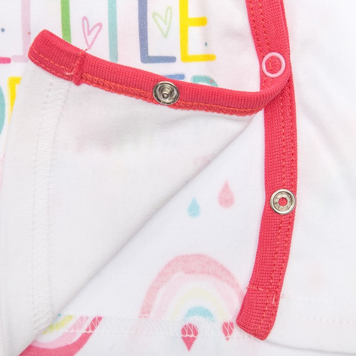 Распашонка для девочки "Радуга", рост 68 см, цвет белый 111-075 _М