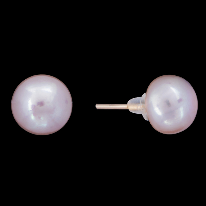 Серьги бижар "Муза" жемчуг речной, цвет розовый