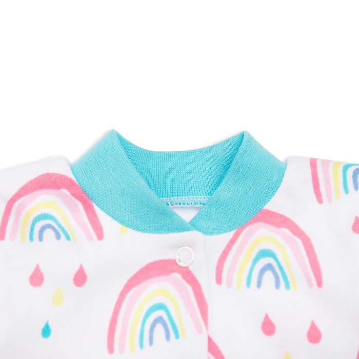 Комбинезон-спальник для девочки "Радуга", рост 56 см, цвет белый 2311-075 _М