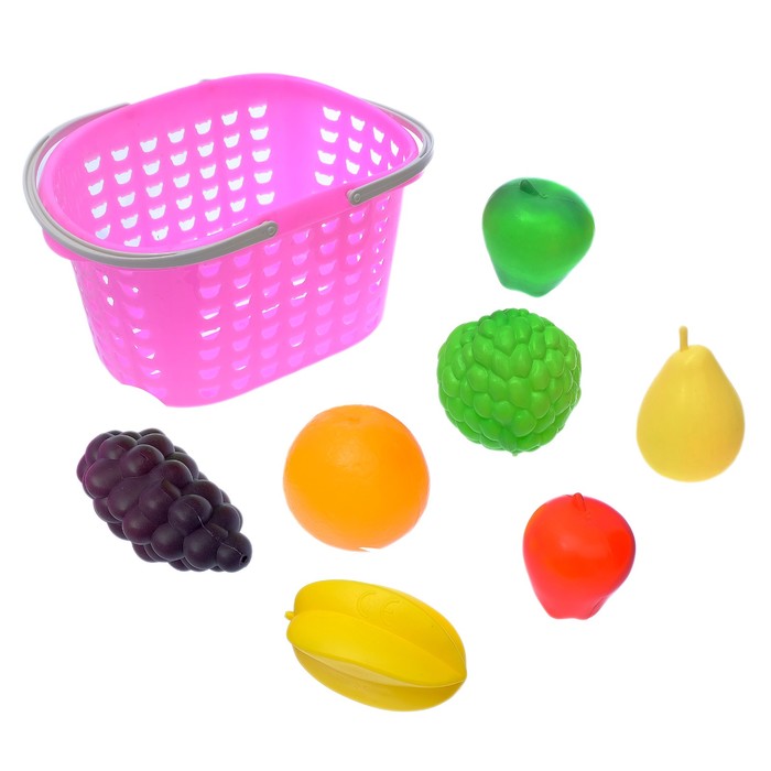 Набор продуктов "Фруктовый бум" с корзиной, МИКС