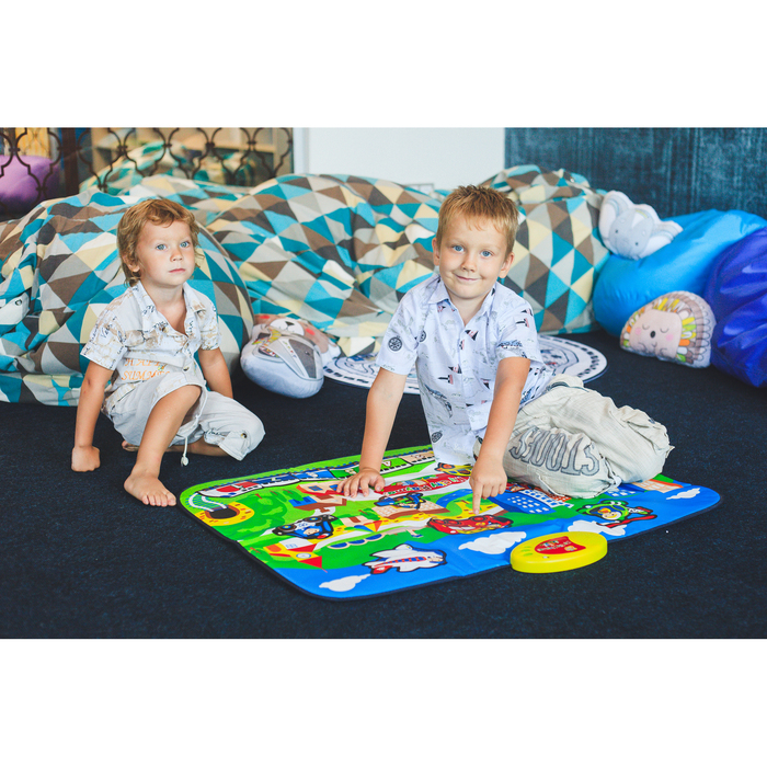 Коврик музыкальный "Мой город", звуковые эффекты, работает от батареек