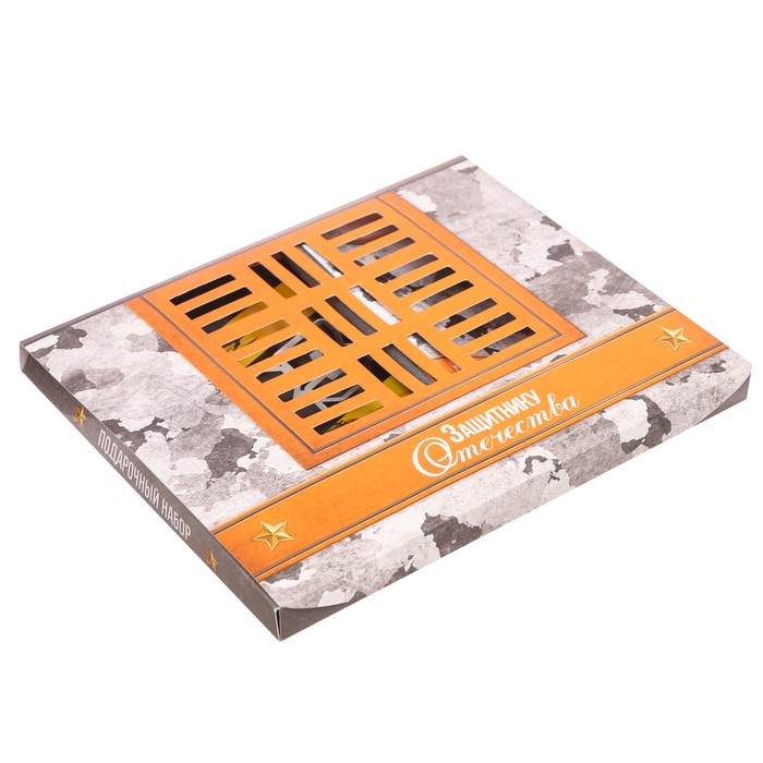 Подарочный набор "Защитнику Отечества": обложка для паспорта, блокнот и ручка