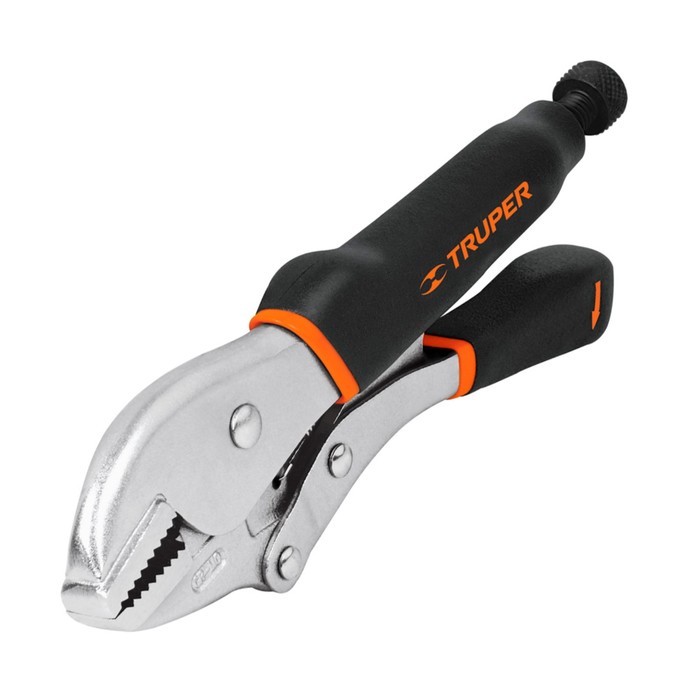 Клещи силовые TRUPER PPT-10RX, с прямыми губками, 25 мм, виниловые ручки, CrMo