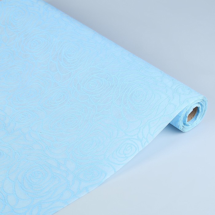 Фетр ламинированный фактурный "Объемные розы", 58 см х 5 м