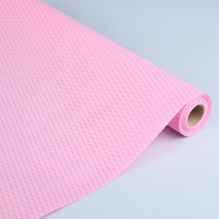 Фетр ламинированный рельефный "Волны", светло-розовый, 53 см х 10 м