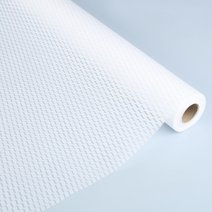 Фетр ламинированный рельефный "Волны", белый, 53 см х 10 м