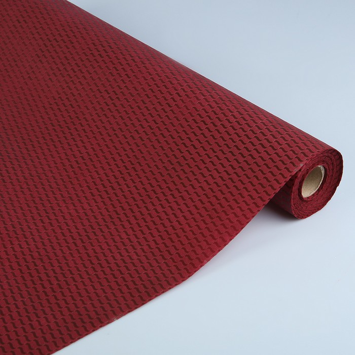 Фетр ламинированный рельефный "Волны", винный, 53 см х 10 м