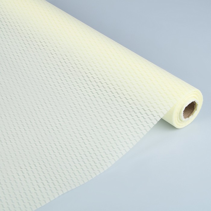 Фетр ламинированный рельефный "Волны", кремовый, 53 см х 10 м