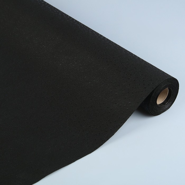 Фетр ламинированный рельефный "Звёзды", чёрный, 53 см х 10 м