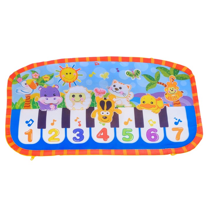 Музыкальный коврик "Ножки": изучение нот, цифр, цветов, животных