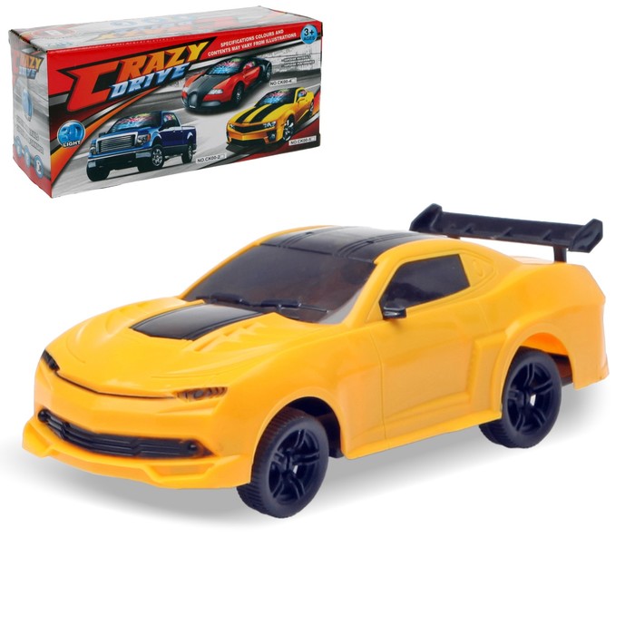 Машина "Гонка", работает от батареек, МИКС