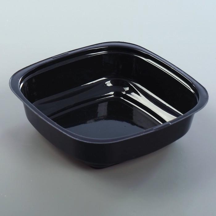 Контейнер 12,5х12.5х4,8 см ИПКВдно-250, квадратный, цвет чёрный