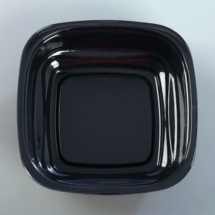 Контейнер 12,5х12.5х4,8 см ИПКВдно-250, квадратный, цвет чёрный