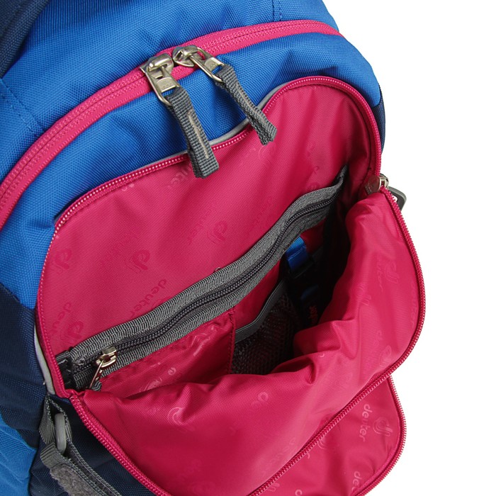 Рюкзак молодежный эргономичная спинка Deuter 45*32*29 Strike, сине-розовая клетка 3830016-3082