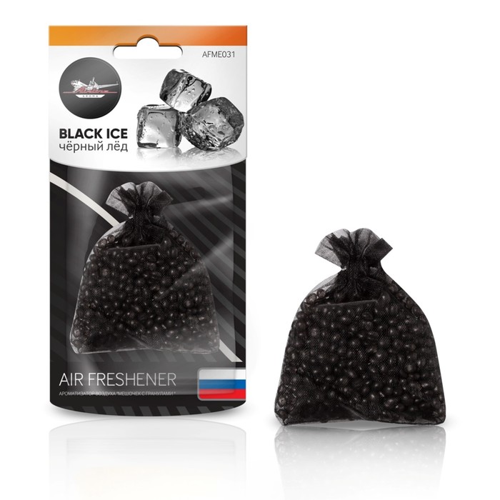 Ароматизатор подвесной "Мешочек с гранулами" AFME031, черный лед