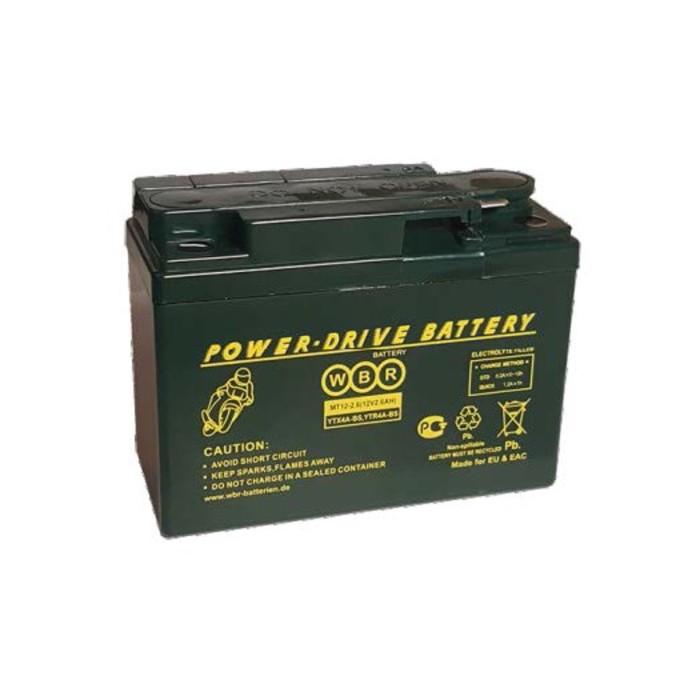Аккумуляторная батарея WBR 2,6Ач боковая полярность MT12-2.6 YTX4A-BS
