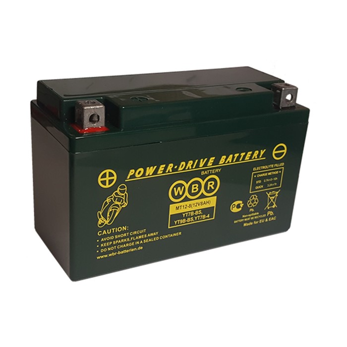 Аккумуляторная батарея WBR 8Ач MT12-8 YT7B-BS,YT9B-BS,YT7B-4