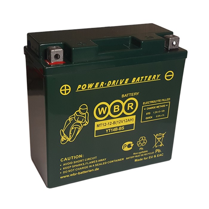 Аккумуляторная батарея WBR 14Ач MT12-12-B YT14B-BS