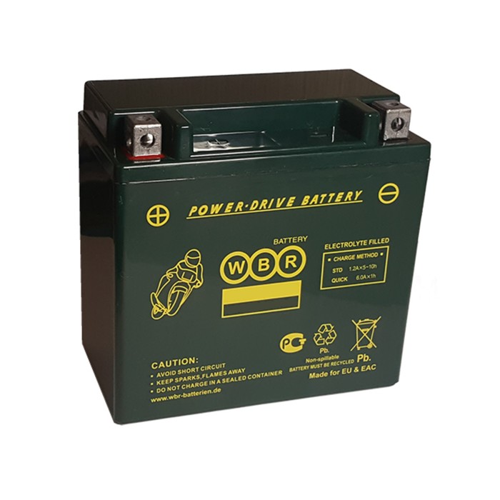 Аккумуляторная батарея WBR 7Ач обратная полярность MTG 12-7-A YTX7L-BS(GEL)
