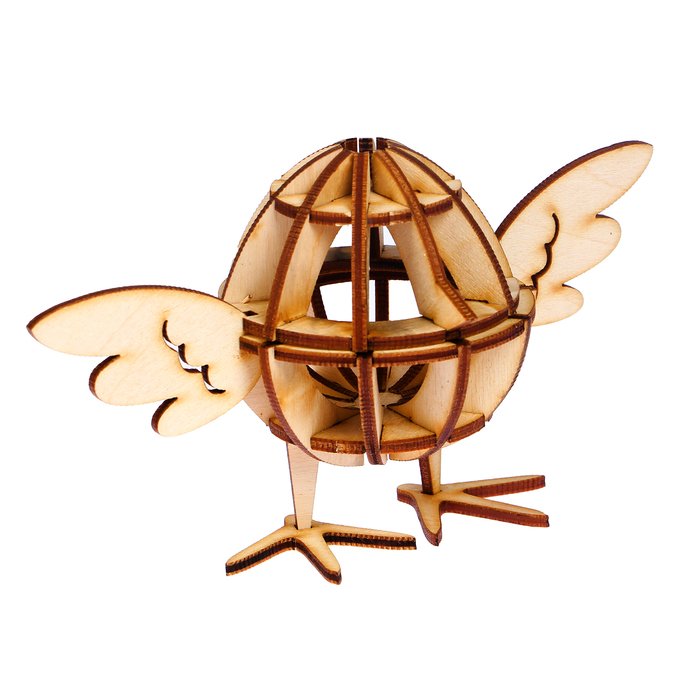 Подставка пасхальная из фанеры для 1 яйца "Цыплёнок" 7х6х7 см