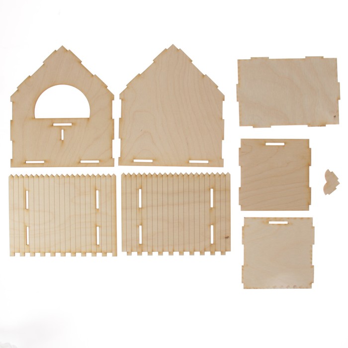 Заготовка для скворечника "Трель" (набор 9 деталей) 20х18х17 см