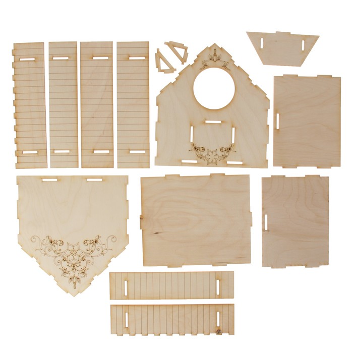 Заготовка для скворечника "Бавария" (набор 14 деталей) 20х18х15 см